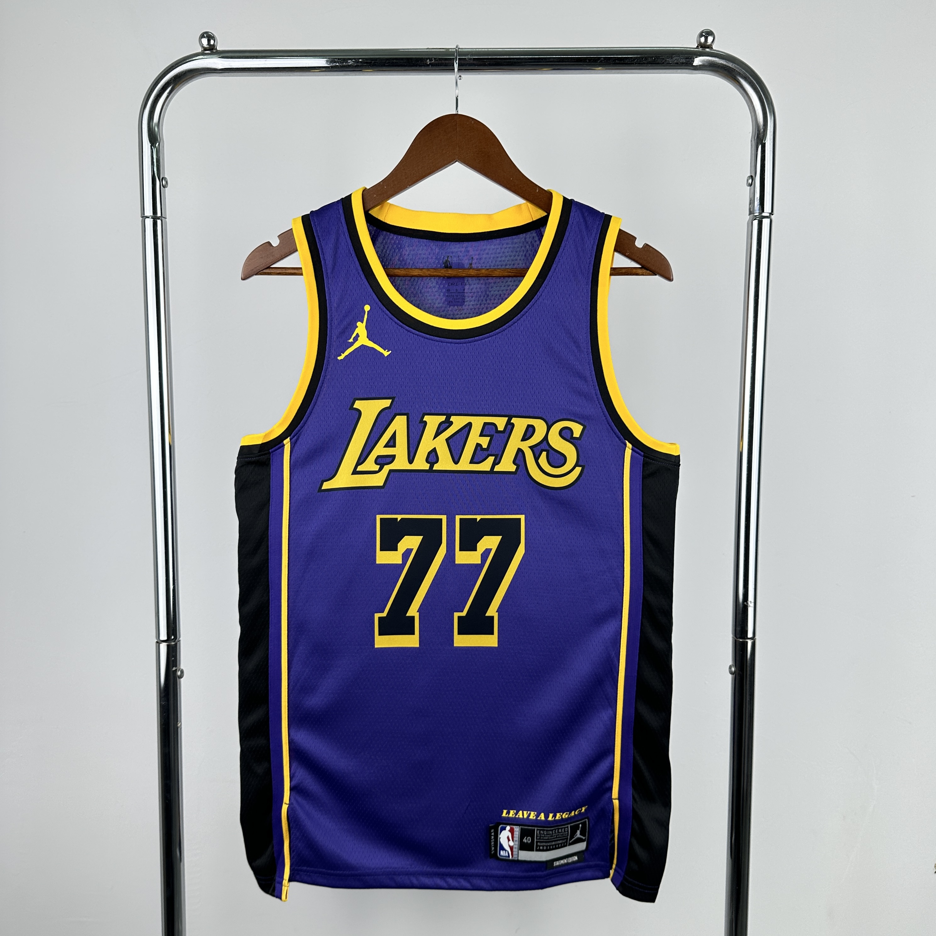 Men Los Angeles Lakers #77 Doncic Purple Jordan style 2025 NBA Jersey->los angeles lakers->NBA Jersey